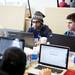 Penn. graduate student Rajib Dutta works with other students in Palmer Commons during the Hackathon part one on Saturday, Feb. 2. Daniel Brenner I AnnArbor.com